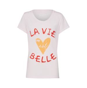 Frogbox Tričko 'Shirt La Vie est belle'  růžová