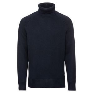 Calvin Klein Jeans Svetr 'WOOL BLEND MONOGRAM TURTLE NECK'  noční modrá