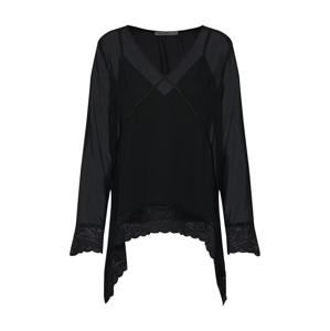 NA-KD Halenka 'asymmetric hem lace blouse'  černá