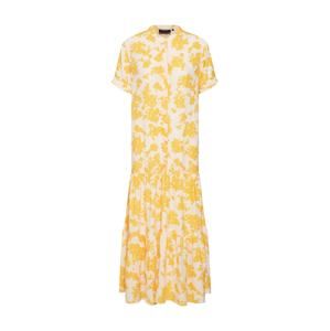 OBJECT Letní šaty 'OBJBEA S/S DRESS'  žlutá / bílá