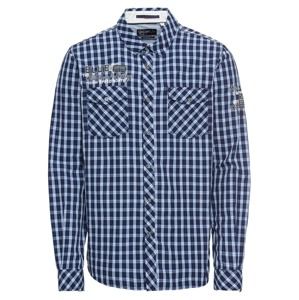 CAMP DAVID Košile 'Shirt 1/1 check'  námořnická modř / bílá