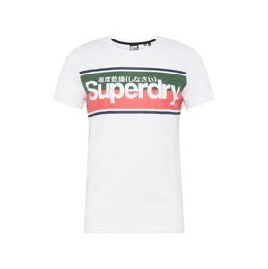 Superdry Tričko  bílá / tmavě modrá / červená / zelená