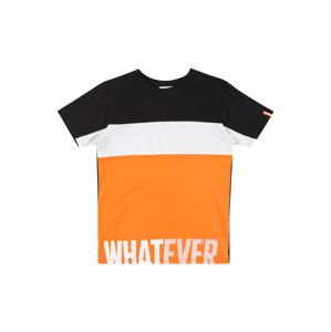 STACCATO Tričko  černá / oranžová / bílá