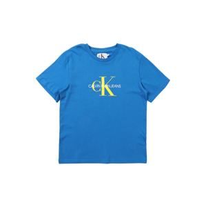 Calvin Klein Jeans Tričko 'MONOGRAM LOGO'  královská modrá / žlutá