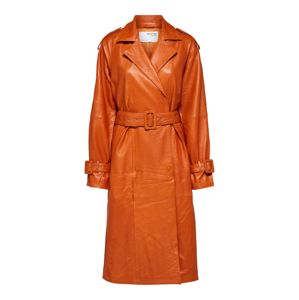 SELECTED FEMME Přechodný kabát  tmavě oranžová