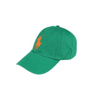 POLO RALPH LAUREN Kšiltovka 'CLS SPRT CAP-HAT'  zelená / tmavě oranžová