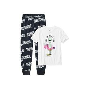 Abercrombie & Fitch Pyžamo  černá / bílá