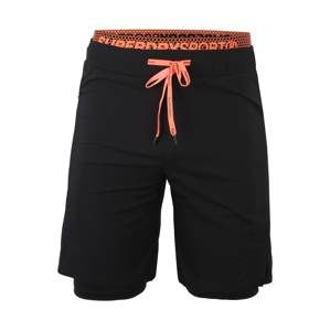 Superdry Sportovní kalhoty 'ACTIVE'  oranžová / černá