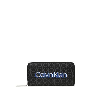 Calvin Klein Peněženka 'MONOGRAM LRG ZIPAROUND'  černá