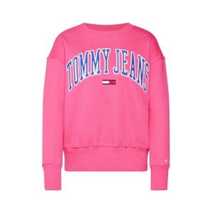 Tommy Jeans Mikina 'TOMMY CLASSICS LOGO CREW'  modrá / pink