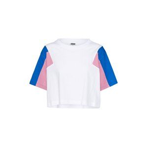 Urban Classics Tričko  modrá / pink / bílá