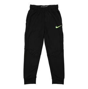 NIKE Sportovní kalhoty 'Dry Training Pants'  svítivě zelená / černá