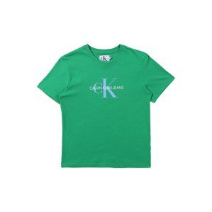 Calvin Klein Jeans Tričko 'MONOGRAM LOGO'  zelená
