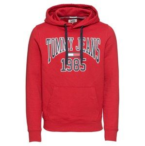 Tommy Jeans Mikina 'Essential Graphic KS16H018'  noční modrá / červená / bílá