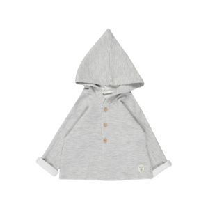 UNITED COLORS OF BENETTON Pletená bunda  světle šedá / bílá