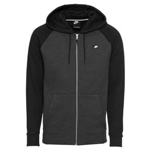 Nike Sportswear Mikina s kapucí 'M NSW OPTIC HOODIE FZ'  tmavě šedá / černá