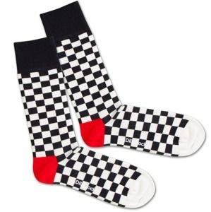 DillySocks Ponožky 'Chess And Check'  červená / černá / bílá