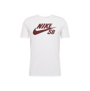 Nike SB Tričko  burgundská červeň / bílá