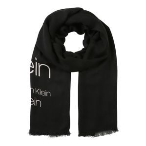 Calvin Klein Šála 'INDUSTRIAL LOGO'  černá / bílá