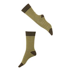 DillySocks Ponožky 'Yellow Liner'  šedá / žlutá