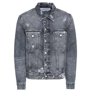 Calvin Klein Jeans Přechodná bunda 'MODERN CLASSIC TRUCKER'  černá džínovina