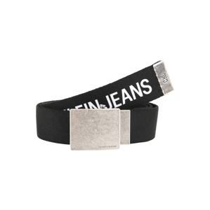 Calvin Klein Jeans Opasek 'J MILITARY BELT 3.5CM'  černá / bílá