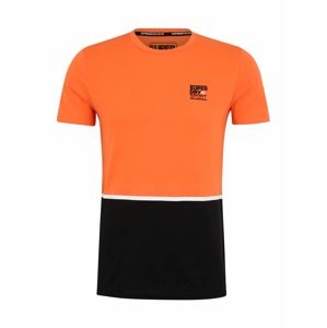Superdry Funkční tričko  oranžová / černá