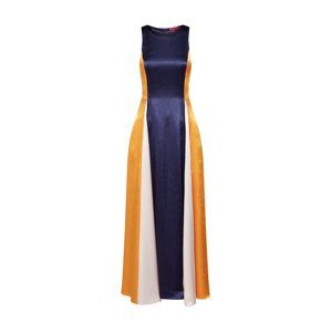 HUGO Společenské šaty 'Kanisi'  béžová / modrá / jasně oranžová