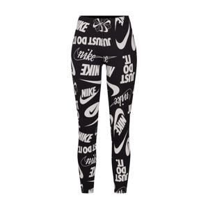 Nike Sportswear Legíny 'Legasee Logos'  černá / bílá