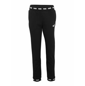 PUMA Sportovní kalhoty 'Amplified'  černá / bílá