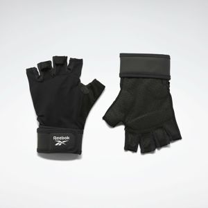 REEBOK Sportovní rukavice  černá / bílá