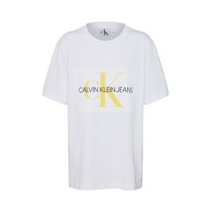 Calvin Klein Jeans Tričko  žlutá / černá / bílá