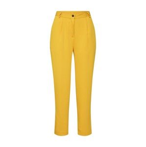 BROADWAY NYC FASHION Kalhoty se sklady v pase  zlatě žlutá