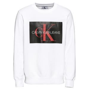 Calvin Klein Jeans Mikina 'MONOGRAM BOX'  červená / černá / bílá