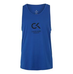 Calvin Klein Performance Funkční tričko 'LOGO TANK'  modrá / bílá