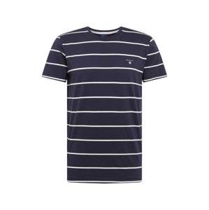 GANT Tričko 'Breton Stripe'  námořnická modř / bílá