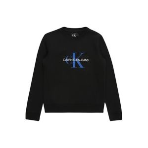 Calvin Klein Jeans Mikina 'MONOGRAM TERRY CREW NECK'  černá