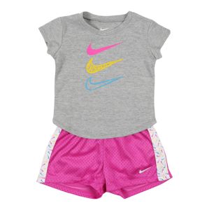 NIKE Sportovní oblečení  šedý melír / pink / žlutá / bílá