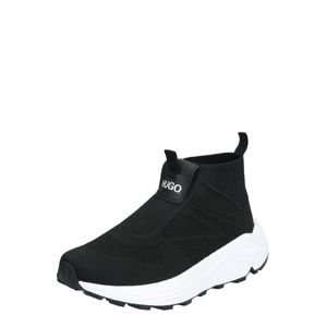HUGO Sneaker 'Horizon_Runn_Sock'  černá / bílá