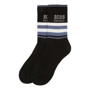 BOSS Ponožky 'QS Rib Stripe'  světlemodrá / černá / bílá
