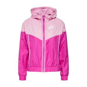 Nike Sportswear Přechodná bunda  pink / růžová / bílá
