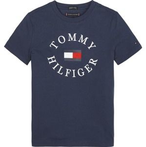 TOMMY HILFIGER Tričko 'Essential Graphic'  tmavě modrá / červená / bílá