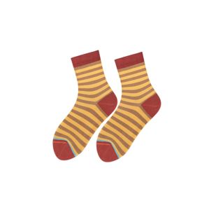 TOO HOT TO HIDE Ponožky 'AMIABLE HEDDA'  žlutá / rezavě hnědá / hnědá / světlemodrá