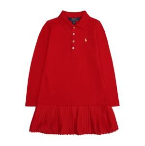 POLO RALPH LAUREN Šaty 'LS POLO DRS-DRESSES-KNIT'  červená