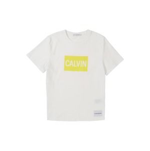 Calvin Klein Jeans Tričko  zlatě žlutá / bílá