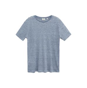 MANGO MAN Tričko 'Camiseta Limar'  bílá / chladná modrá