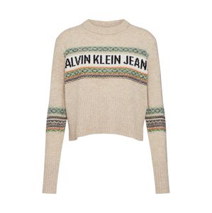 Calvin Klein Jeans Svetr 'REVERSE FAIRISLE SWEATER'  béžová