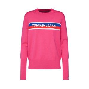 Tommy Jeans Svetr 'TJW TOMMY GRAPHIC STRIPE SWEATER'  námořnická modř / pink