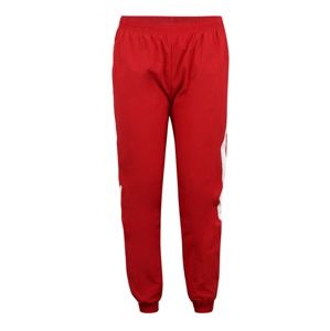 Urban Classics Curvy Kalhoty 'Ladies Striped Crinkle Pants'  červená / bílá