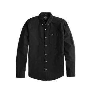 HOLLISTER Košile 'SLIM SOLID POPLIN + OXF'  černá